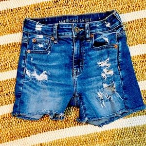 American Eagle denim shorts next level stretch high rise denim shortie 00